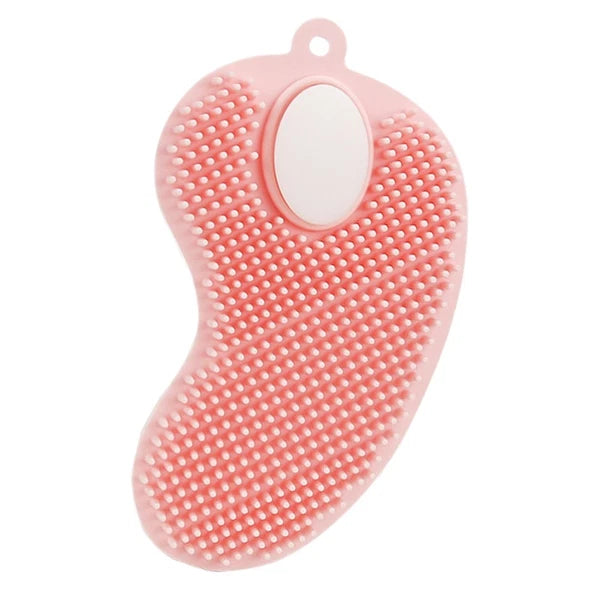 Shampoo Massage Brush Silicone Bath with Hole Soft Cleaning