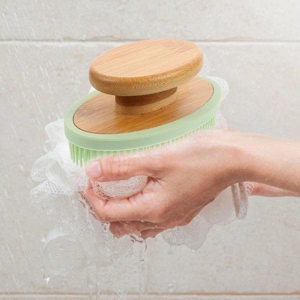 Bath Brush Exfoliating Back Scrubber for Shower Silicone Exfoliator