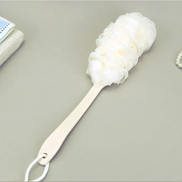 2 Pcs Rub The Back Bath Flowers Bathroom Scrubber Body Brush with Handle
