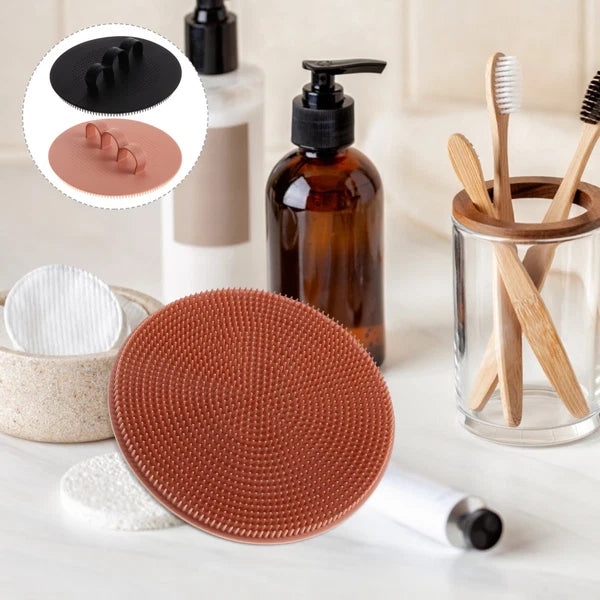 2PcsSilicone Body Scrubber Daily Use Shower Scrubber Small Bathing Brush Home