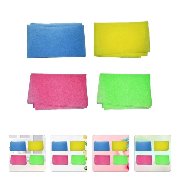 8 Pcs Back Scrub Foam Towel Exfoliator for Shower Scrubber Washers Body Brush