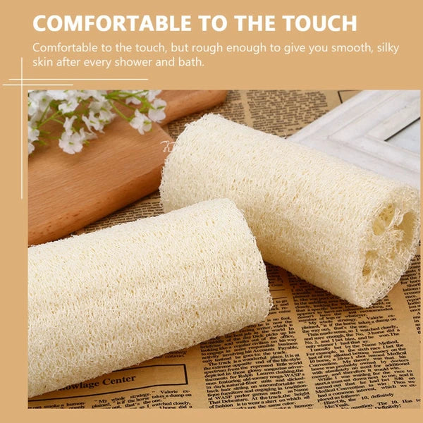 2 Pcs Loofah Bath Towel Exfoliating Washcloth Body Sponge Brush