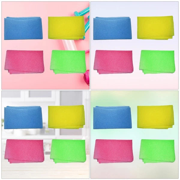 8 Pcs Back Scrub Foam Towel Exfoliator for Shower Scrubber Washers Body Brush
