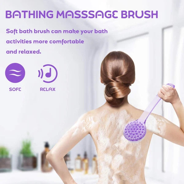 3 Pcs Bath Brush Multi-functional Exfoliating Bursh Back Scratcher for Men