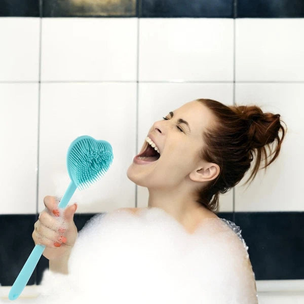 Heart-shaped Bath Brush Man Silicone Bathing Scrubber Shower Body