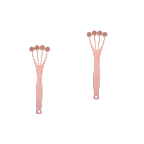 2 Pieces Exfoliating Bath Brush Back for Shower Scrubber with Long Handle