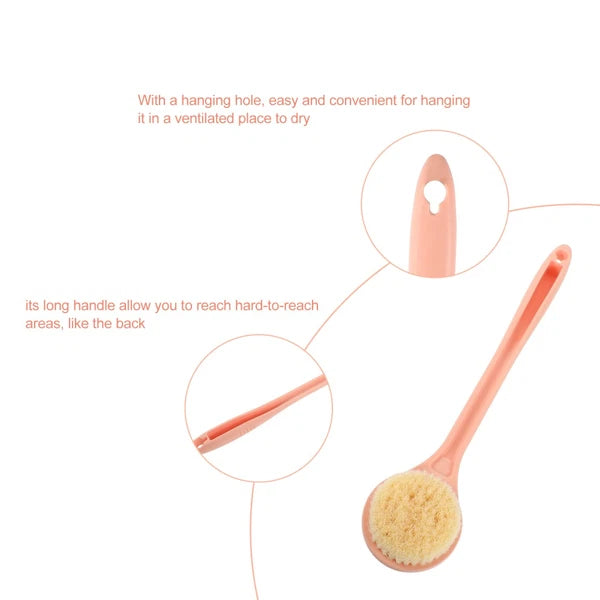Long Handle Bath Brush Man Shower Scrubber Back for Applying Lotions