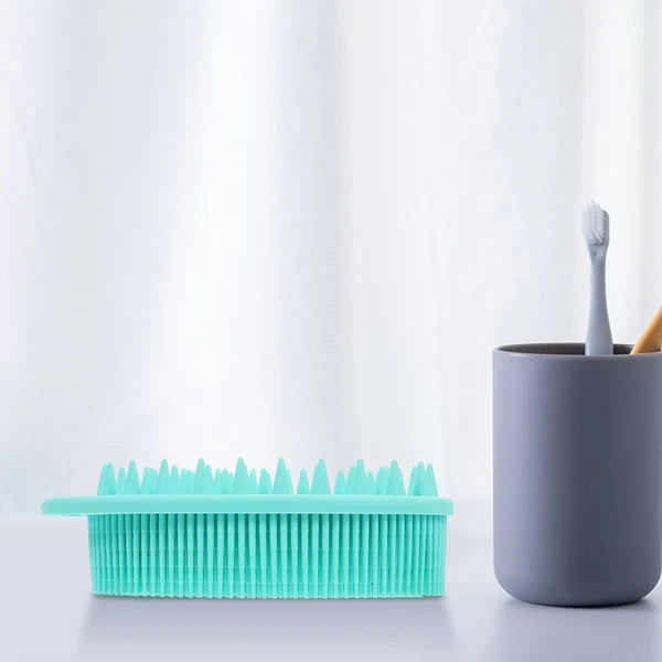 Bath Brush Silicone Body Shower Miss Work Shampoo Double-sided Cleaning