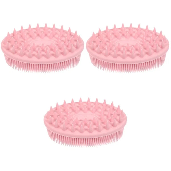 3 Pack Silicone Bath Brush Child Shampoo for Baby Shower Scrubber