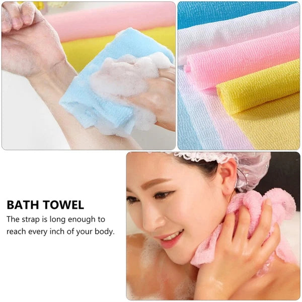 8 Pcs Back Scrub Foam Towel Exfoliator for Shower Scrubber Washers Body Brush