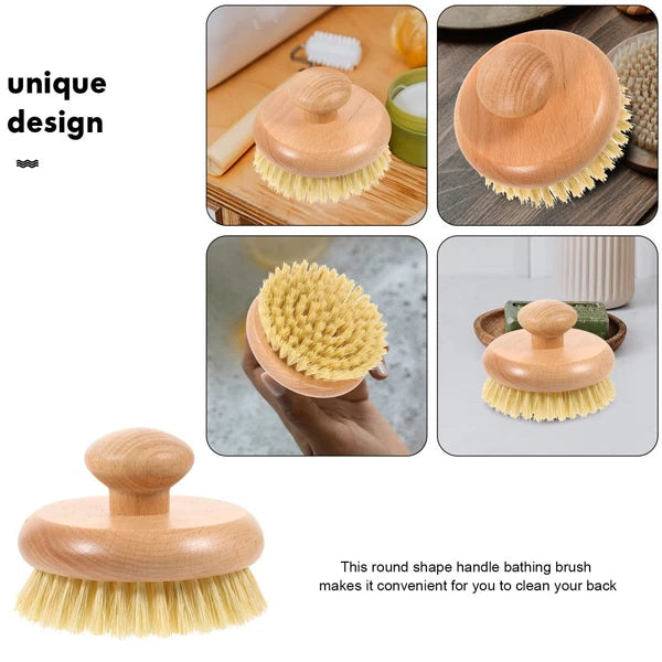 1pc Practical Round Handle Body Brush Easy Cleaning Brush Bathing Supplies