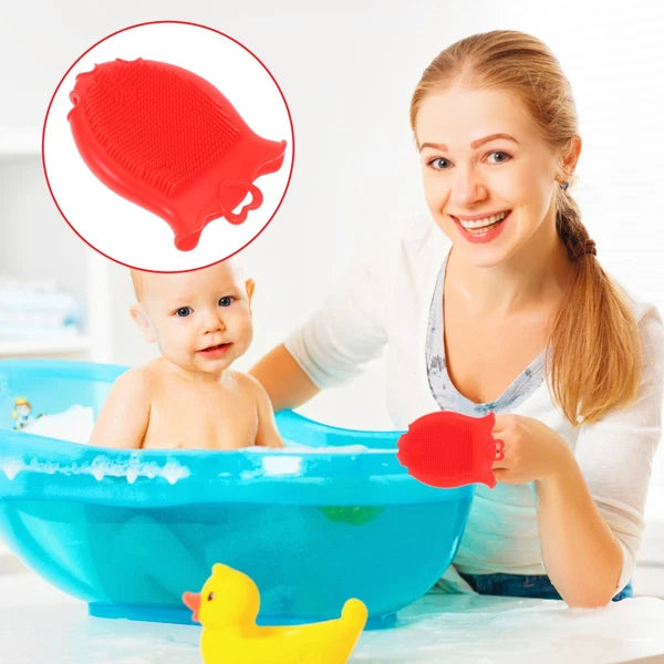 Silicone Shampoo Brush Bath Shower Baby Child Brushes for Exfoliating Scrubber