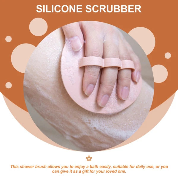 2PcsSilicone Body Scrubber Daily Use Shower Scrubber Small Bathing Brush Home