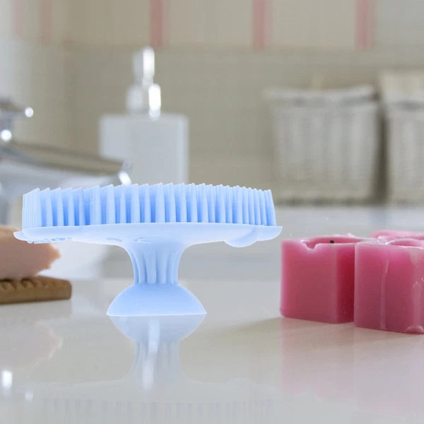 2 Pieces Silicone Shampoo Bath Massage Shower Scrubber