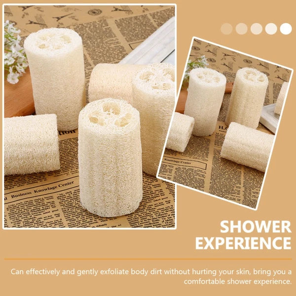 2 Pcs Loofah Bath Towel Exfoliating Washcloth Body Sponge Brush