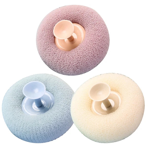 3 Pcs Bath Brush Shower Scrubber for Body Miss Bathroom Exfoliating