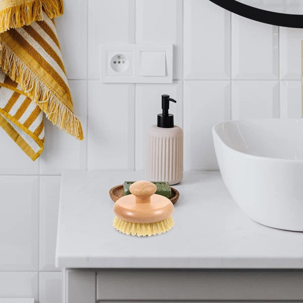 1pc Practical Round Handle Body Brush Easy Cleaning Brush Bathing Supplies
