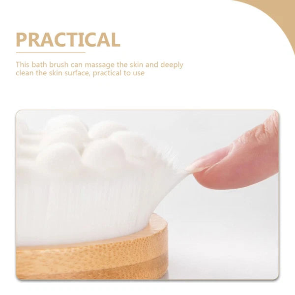 Shower Body Brush Fibre Long Handle Back Scrubber for Skin Exfoliating