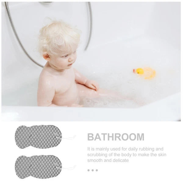 2 Pcs Baby Bath Sponge Toddler Child Shower Body Scrubber Back Brush