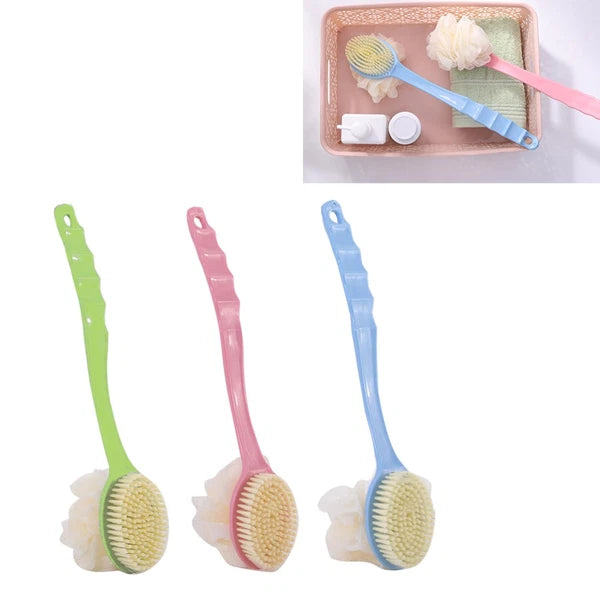3 Pcs Bathroom Brush Flower Set Shower Scrubber for Body Men Double Sided