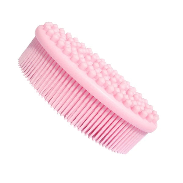 2 Pcs Massage Shampoo Brush Elder Bathing Scrubber Silicone Shower