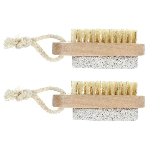 2 Pcs Double-sided Brush of Stepping Clean up Nail Bath Scrubber
