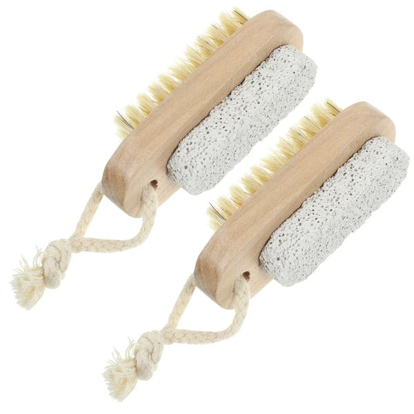 2 Pcs Double-sided Brush of Stepping Foot Bath Scrubber