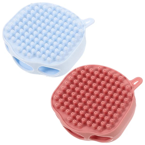 2 Pcs Shampoo Bath Brush Travel Body Exfoliator Scrubber Scrubbing