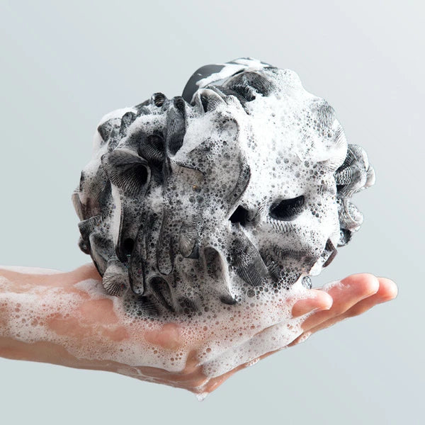 1PC Fiber and PE Material Scrubber Sponge Body Brush Puff Bath Shower Mesh Ball