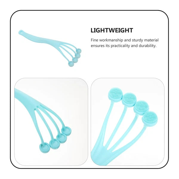 Set of 2 Exfoliating Bath Brush Miss Body with 4 Massage Heads Women Skin