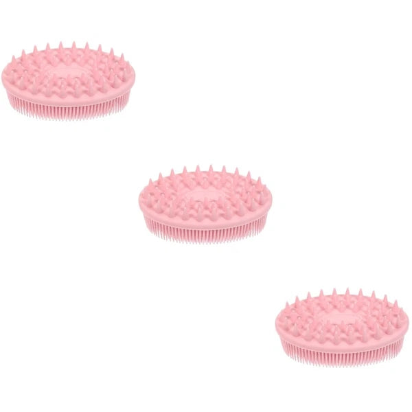 3 Pack Silicone Bath Brush Child Shampoo for Baby Shower Scrubber