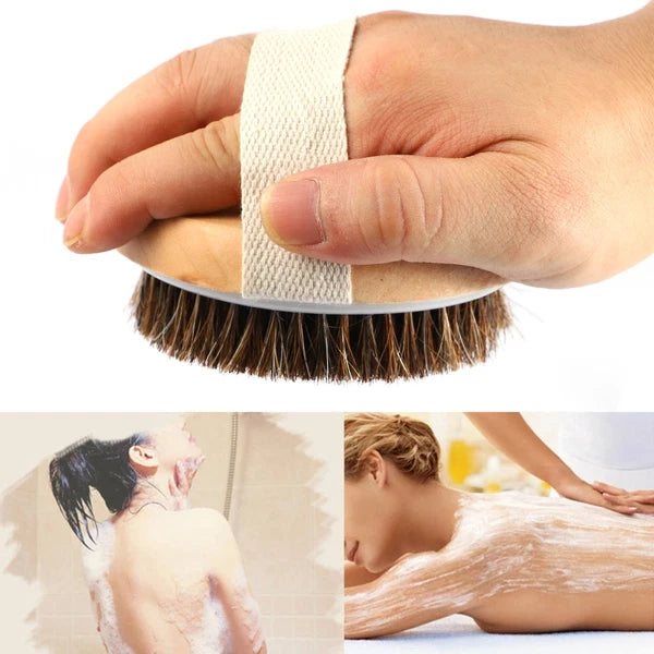 Wooden Bath Cleaning Scrubber SPA Massage Shower Brush for Home