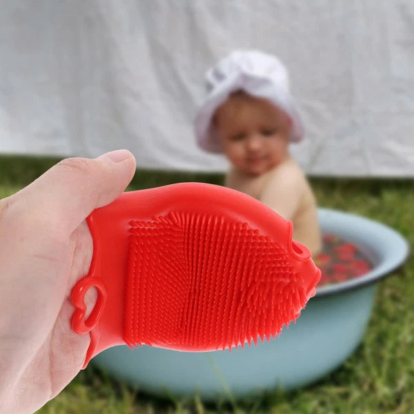 Silicone Shampoo Brush Bath Shower Baby Child Brushes for Exfoliating Scrubber