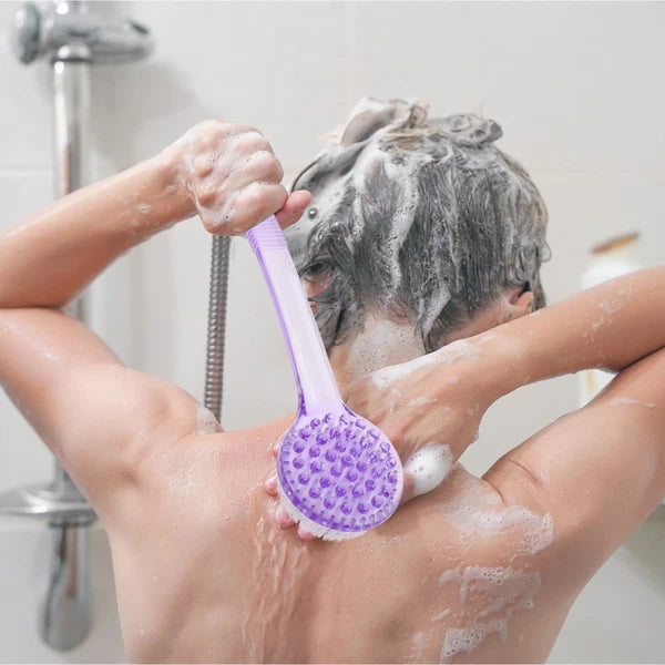 3 Pcs Bath Brush Multi-functional Exfoliating Bursh Back Scratcher for Men