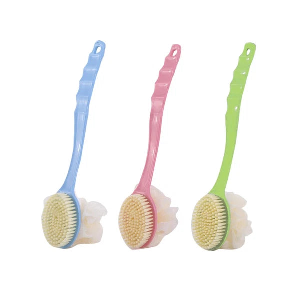 3 Pcs Bathroom Brush Flower Set Shower Scrubber for Body Men Double Sided