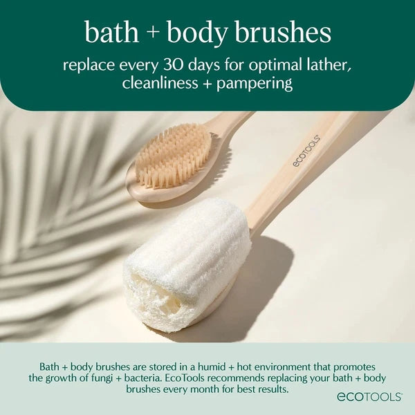 Dry Body Brush, Exfoliating Bristles, Eco-Friendly Skincare Tool, 1 Count