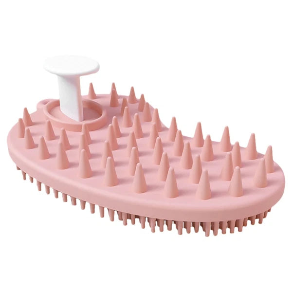 Shampoo Massage Brush Silicone Bath with Hole Soft Cleaning