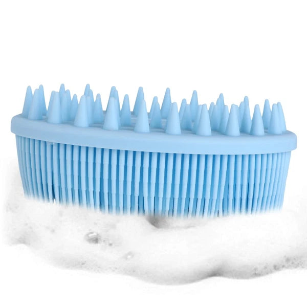 2 Pcs Bath Massage Handheld Scrubber Silicone Brushes