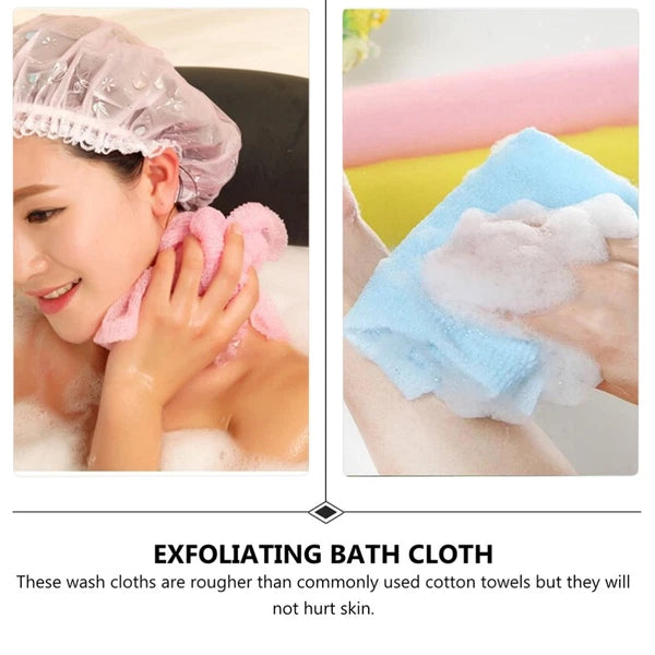 8 Pcs Back Scrub Foam Towel Exfoliator for Shower Scrubber Washers Body Brush