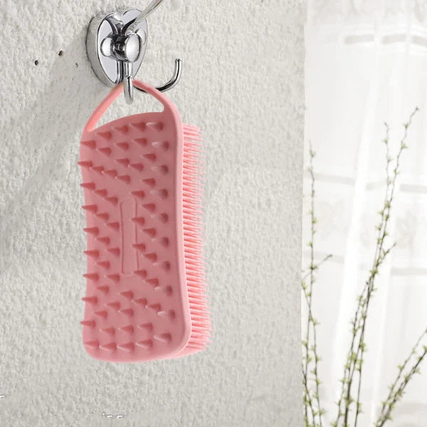2 Pcs Silicone Shampoo Man Shower Scrubber for Body Brushes