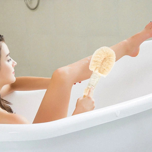 2 Pcs Silk Bath Brush Miss Man Shower Cleaning Body Brushes for Scrubbers