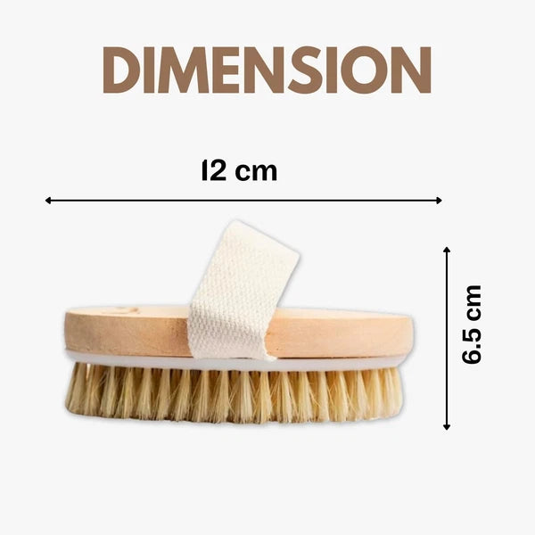 Velvet Touch Beach Wood Body Scrubber Brush | Oval Shaped