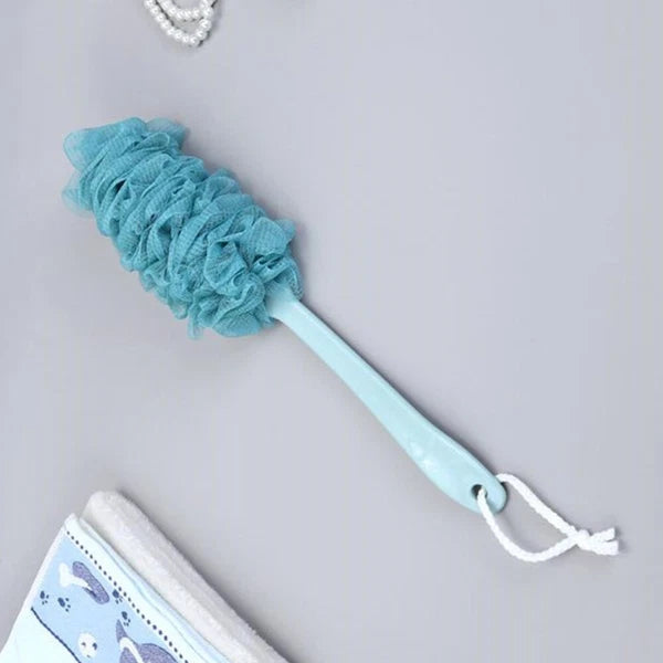 Bath Sponge Back Cleaner Brush and Towel Shower Scrubber Long Handle