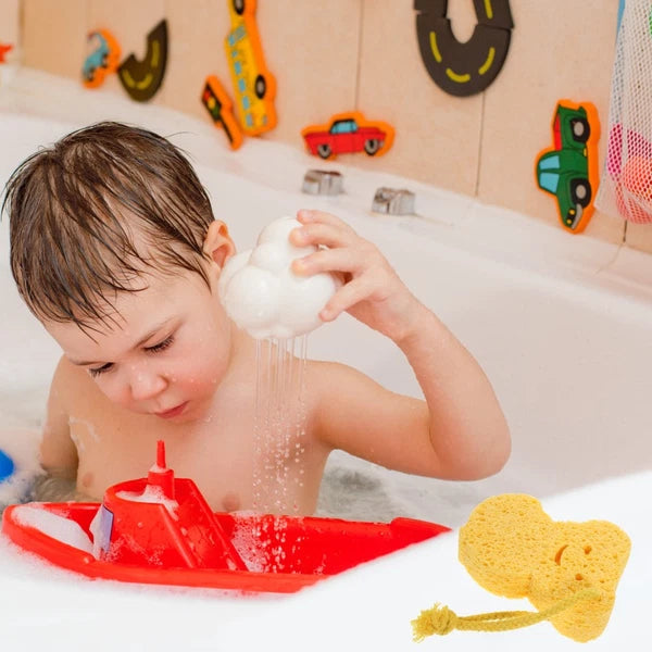 1Pc Baby Bath Sponge Bath Rub Cartoon Shower Sponge Infant Bathing Brush