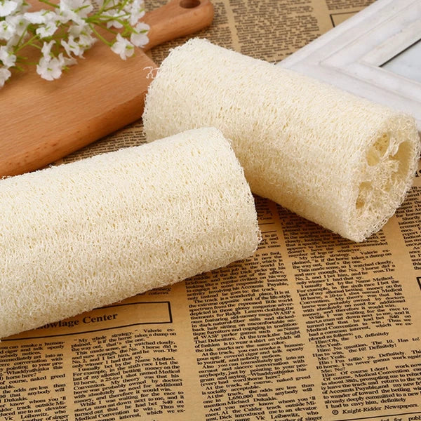 2 Pcs Loofah Bath Towel Exfoliating Washcloth Body Sponge Brush