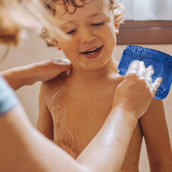 Silicone Bath Body Brush - Extra Long Shower Exfoliating Body Scrubber f