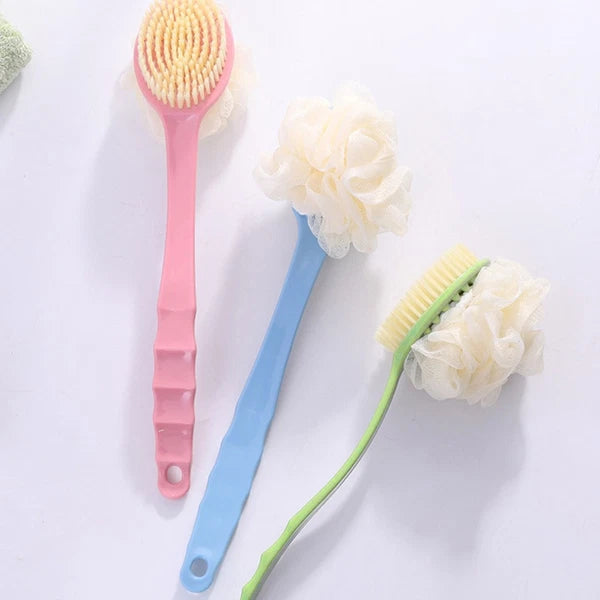 3 Pcs Bathroom Brush Flower Set Shower Scrubber for Body Men Double Sided