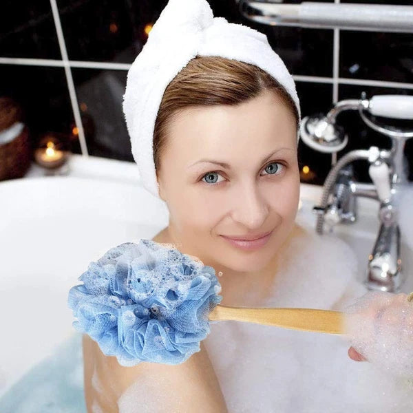 Loofah with Handle, Loofah on a Stick, Shower Sponge with Handle, Bath Brush