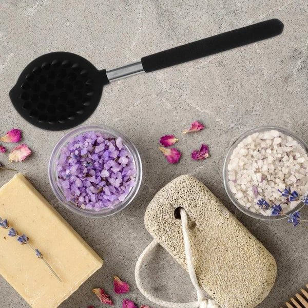 Silicone Bath Brush Man Skin Exfoliating Back Scrubbing Shower Body Scrubber