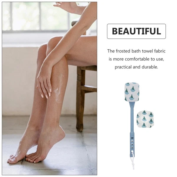 2 pcs Household Bath Brush Practical Shower Brush Back Cleaning Brush for